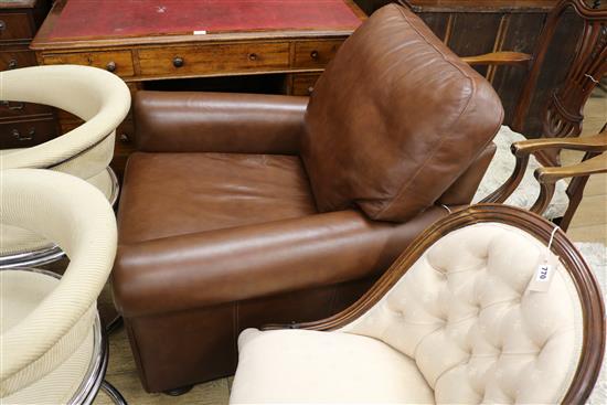 A leather armchair